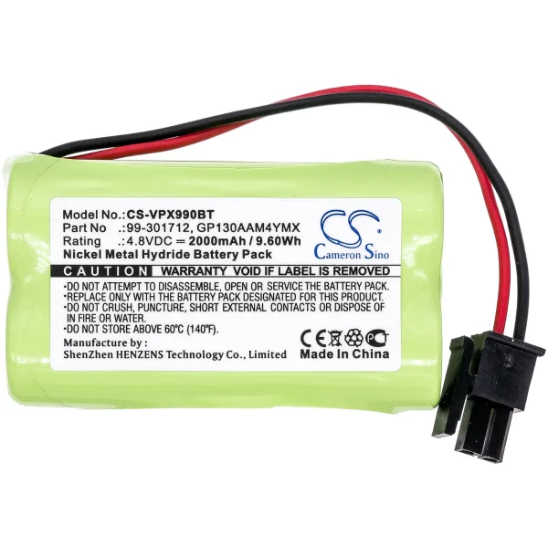 Visonic PowerMaster 10, PowerMax 99-301712 Control Pan, Powermax Express, PowerMaxExpress Alarm Control Series Replacement Battery 2000mAh / 9.60Wh