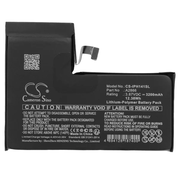 Apple iPhone 14 Pro Series Replacement Battery 3200mAh / 12.38Wh