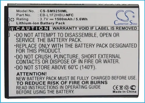 Samsung Galaxy Nexus, GT-i9250, Nexus Prime Series Replacement Battery 1500mAh