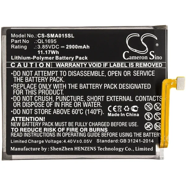 Samsung Galaxy A01, Galaxy A01 2019, Galaxy A01 Core, SM-A013F/DS, SM-A013G/DS Series Replacement Battery 2900mAh / 11.17Wh