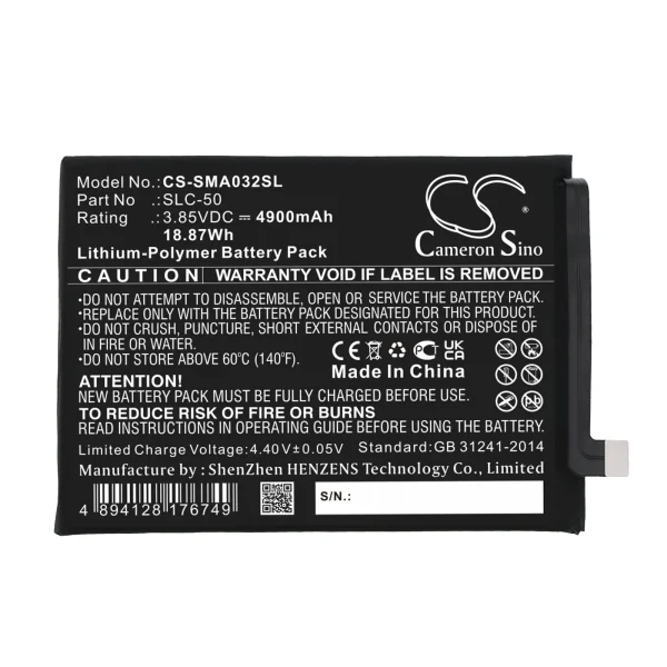 Samsung Galaxy A03 Core, SM-A032F, SM-A032F/DS, SM-A032M, SM-A032U Series Replacement Battery 4900mAh / 18.87Wh