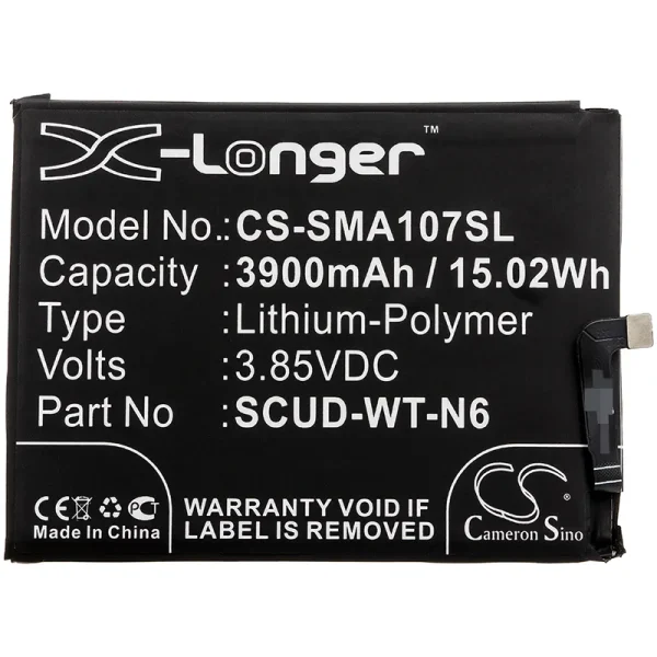 Samsung A20s, Galaxy A10s, Galaxy A10s 2019, SM-A107, SM-A107F/DS Series Replacement Battery 3900mAh / 15.02Wh