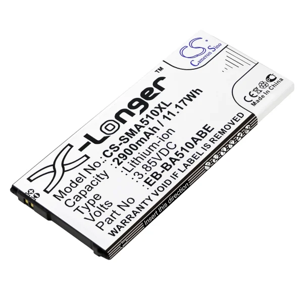 Samsung Galaxy A5 2016 Duos, SM-A5100, SM-A510F, SM-A510F/DS, SM-A510K Series Replacement Battery 2900mAh / 11.17Wh - Image 2