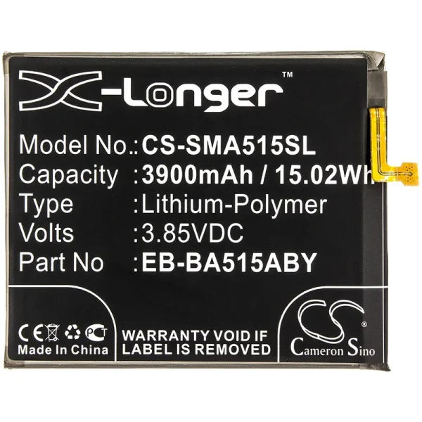 Samsung Galaxy A51 2019, SM-A515F/DSM, SM-A515F/DSN, SM-A515F/DST, SM-A515F/N Series Replacement Battery 3900mAh / 15.02Wh