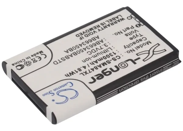 Samsung Rugby II, Rugby II A847, Rugby III, SGH-A847, SGH-A997 Series Replacement Battery 1300mAh/4.81Wh - Image 3