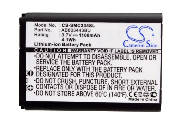 Samsung GT-C3350, Solid Xcover, Xcover C3350 Series Replacement Battery 1100mAh/4.1Wh