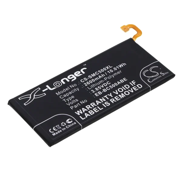 Samsung Galaxy C5, Galaxy C5 Duos TD-LTE, Galaxy C5 Pro Duos, Galaxy C5 Pro Duos TD-LTE, SM-C5000 Series Replacement Battery 2600mAh / 10.01Wh - Image 3