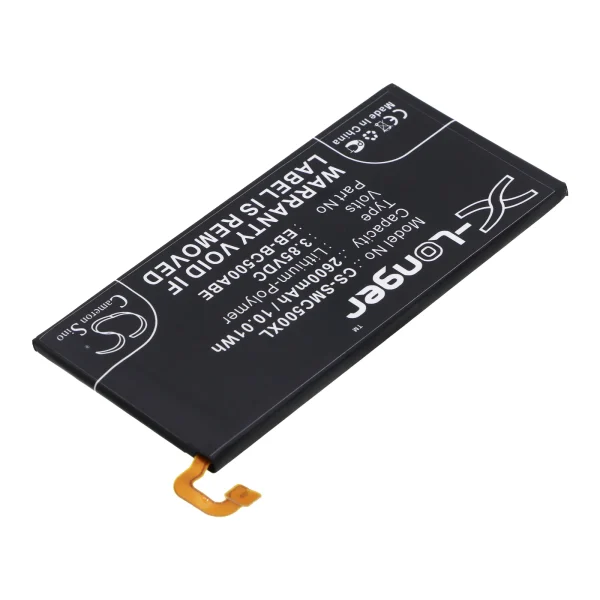 Samsung Galaxy C5, Galaxy C5 Duos TD-LTE, Galaxy C5 Pro Duos, Galaxy C5 Pro Duos TD-LTE, SM-C5000 Series Replacement Battery 2600mAh / 10.01Wh - Image 4