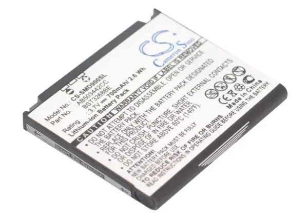 Samsung GH-E788, SGH-D900, SGH-D900B, SGH-D900i, SGH-D908 Series Replacement Battery 700mAh / 2.6Wh - Image 2