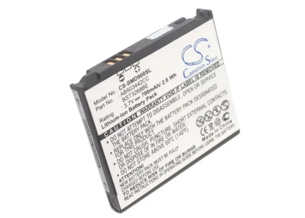 Samsung GH-E788, SGH-D900, SGH-D900B, SGH-D900i, SGH-D908 Series Replacement Battery 700mAh / 2.6Wh