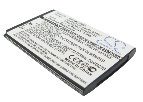 Samsung Blade, Chart, Chat 322, Emporio Armani, Genio Qwerty Series Replacement Battery 650mAh / 2.41Wh - Image 5