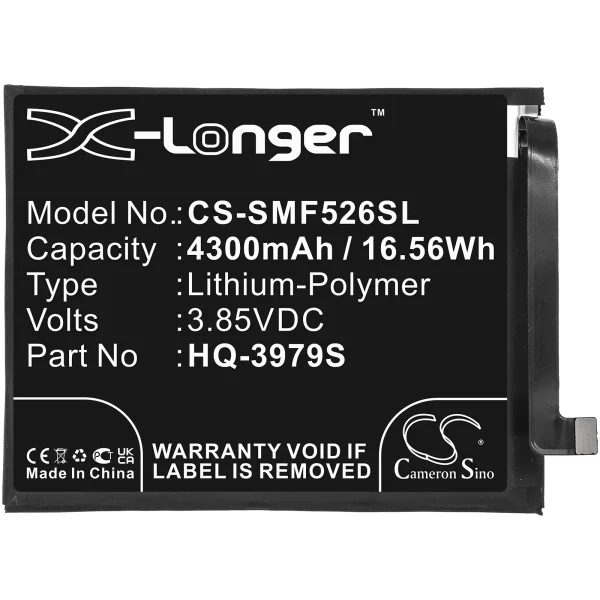 Samsung Galaxy F52, Galaxy F52 5G 2021, SM-E5260 Series Replacement Battery 4300mAh / 16.56Wh