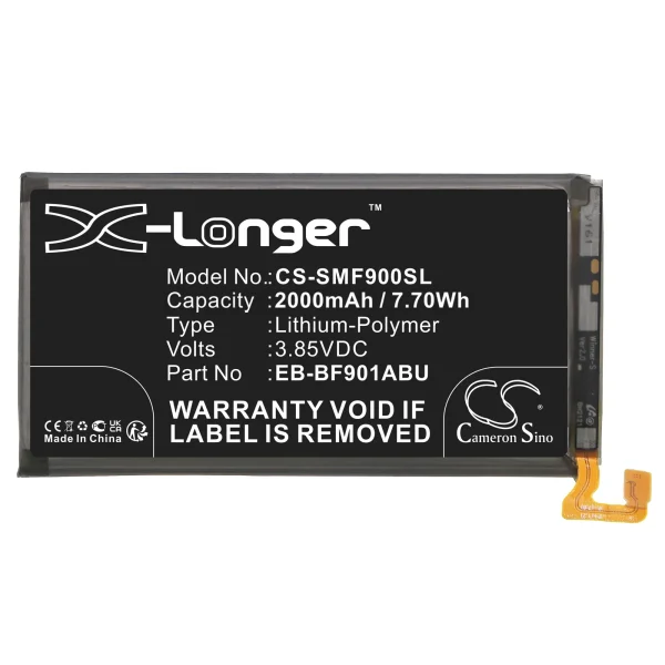 Samsung Fold, SCV44, SM-F9000, SM-F900F, SM-F900J Series Replacement Battery 2000mAh / 7.70Wh