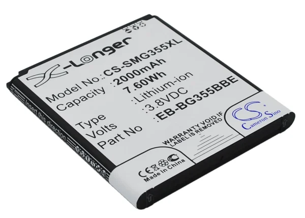 Samsung Galaxy Core 2, Galaxy Core Lite, SM-G355, SM-G355H, Series Replacement Battery 2000mAh / 7.60Wh - Image 4