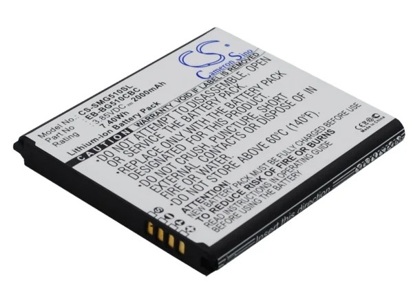 Samsung Galaxy Core Max, Galaxy Core Max Duos, SM-G5108, SM-G5108Q, SM-G5109 Series Replacement Battery 2000mAh / 7.60Wh - Image 4