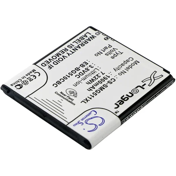 Samsung Galaxy Core Max, Galaxy Core Max Duos, SM-G5108, SM-G5108Q, SM-G5109 Series Replacement Battery 1900mAh / 7.22Wh - Image 2