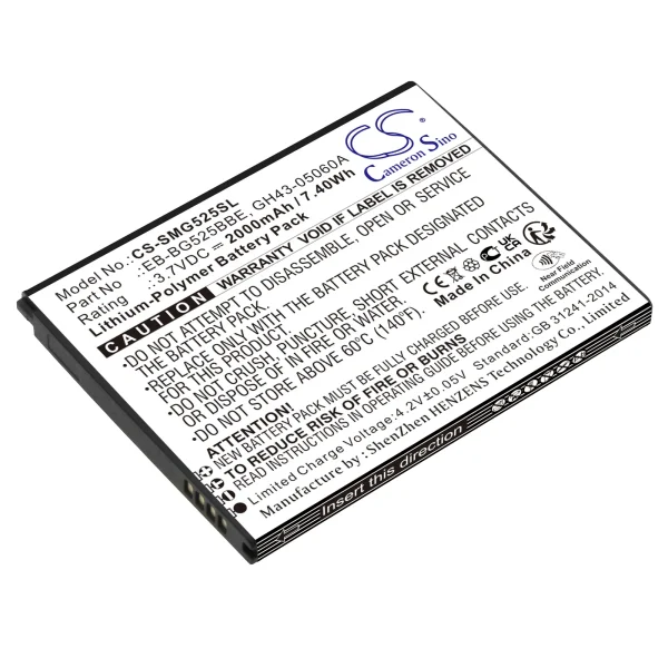 Samsung Galaxy XCover 5, Galaxy XCover 5 2021, M-G525N, SM-G525F, SM-G525F/DS Series Replacement Battery 2000mAh / 7.40Wh - Image 2