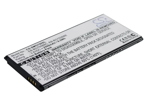 Samsung Galaxy Mega 2, Galaxy Mega 2 Duos, Galaxy Mega 2 LTE, SM-G750, SM-G7508 Series Replacement Battery 2500mAh / 9.5Wh - Image 5