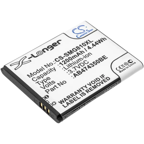 Samsung B5722 Duos, BT-B7732, Galaxy 5, Galaxy Europa, Galaxy Player 5.8 Series Replacement Battery 1200mAh / 4.44Wh - Image 2