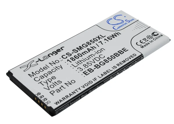 Samsung Galaxy Alpha, Galaxy Alpha LTE-A, SM-G850, SM-G8508, SM-G8508S Series Replacement Battery 1860mAh / 7.16Wh - Image 4