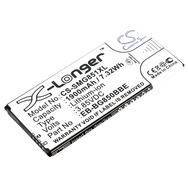 Samsung Galaxy Alpha, Galaxy Alpha LTE-A, SM-G850, SM-G8508, SM-G8508S Series Replacement Battery 1900mAh / 7.32Wh - Image 2