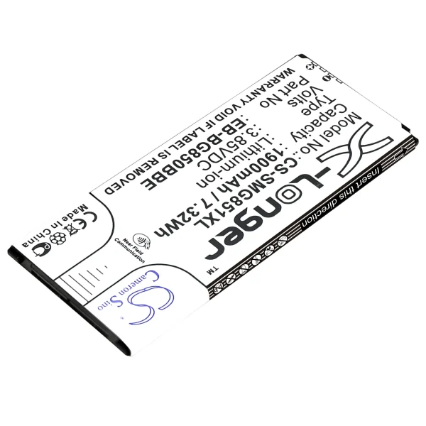 Samsung Galaxy Alpha, Galaxy Alpha LTE-A, SM-G850, SM-G8508, SM-G8508S Series Replacement Battery 1900mAh / 7.32Wh - Image 3