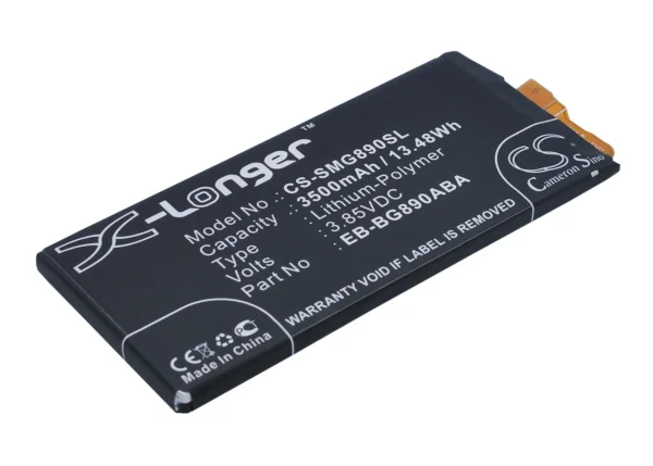 Samsung Galaxy S6 Active, Galaxy S6 Active LTE-A, SM-G890, SM-G890A, Series Replacement Battery 3500mAh / 13.48Wh