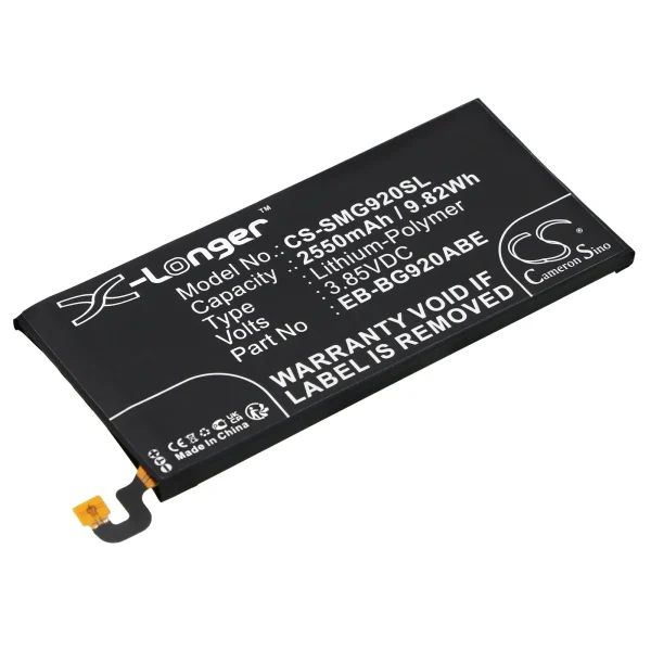 Samsung Galaxy S6, Galaxy S6 Duos, Galaxy S6 LTE-A, Galaxy S6 TD-LTE, SCH-J510 Series Replacement Battery 2550mAh / 9.82Wh - Image 3