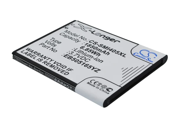 Samsung Aegis, BBM65TK, Galaxy Metrix 4G, SCH-i405, SCHI405LKV Series Replacement Battery 1850mAh / 6.85Wh - Image 5