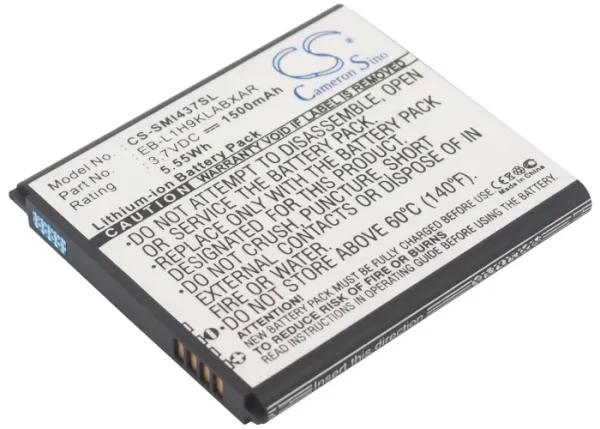 Samsung Galaxy Express, Galaxy Express 4G LTE, GT-I8730, GT-I8730T, SGH-I437 Series Replacement Battery 1500mAh/5.55Wh - Image 4