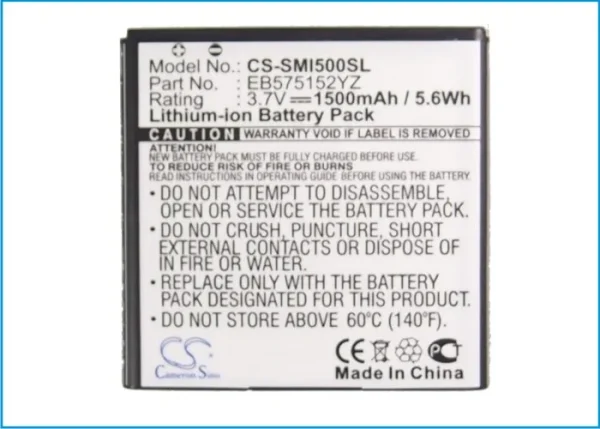 Samsung SCH-i500 Series Replacement Battery 1500mAh/5.55Wh