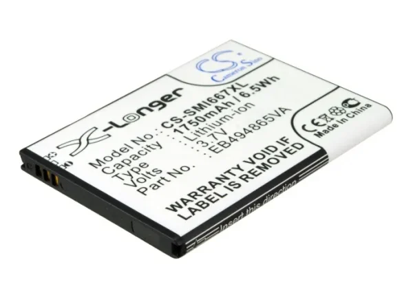 Samsung Focus 2, SGH-I667 Series Replacement Battery 1750mAh/6.5Wh - Image 3