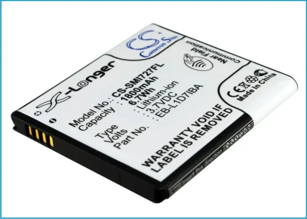 Samsung Galaxy S Hercules, Galaxy S II X, GT-i9105P, SGH-I727, SGH-T989 Series Replacement Battery 1800mAh / 6.66Wh - Image 4