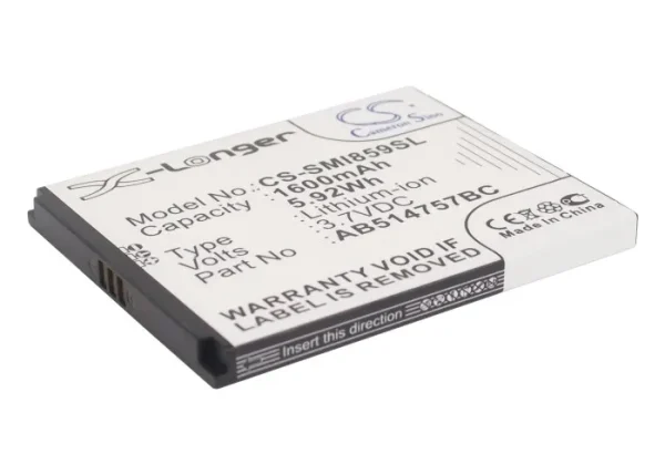 Samsung SCH-i859, SGH-I728A, SGH-I740 Series Replacement Battery 1600mAh/5.92Wh - Image 5