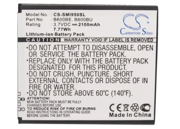 Samsung Altius, Galaxy S 4 Duos, Galaxy S IV, Galaxy S IV Dous, Galaxy S IV LTE EU Series Replacement Battery 2100mAh / 7.77Wh