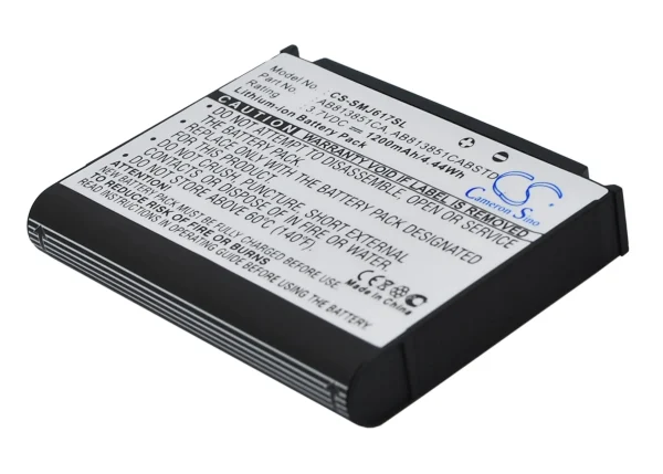 Samsung BLACKJACK II, DM-S105, SGH-i617, SPH-M510, Stripe Series Replacement Battery 1200mAh/4.44Wh - Image 3