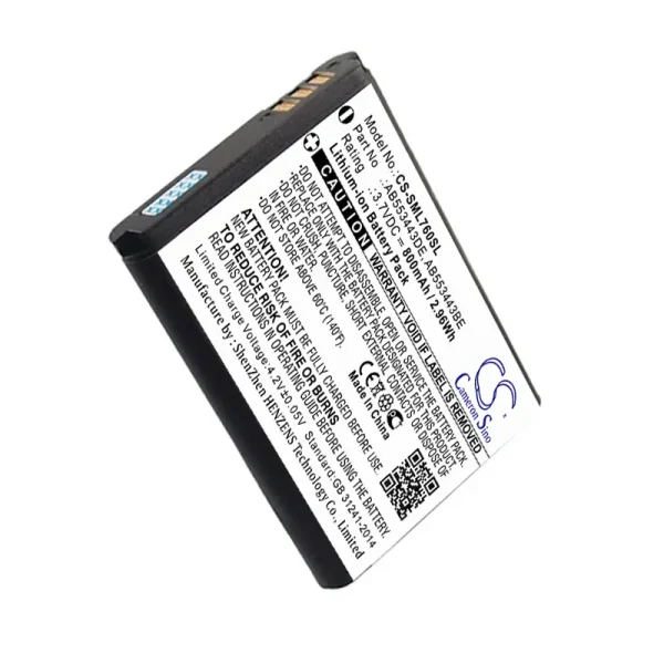 Samsung SGH-L760, SGH-L768, SGH-Z620 Series Replacement Battery 800mAh / 2.96Wh - Image 3