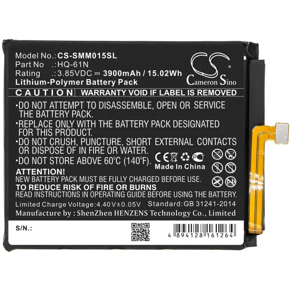 Samsung Galaxy M01 2020, SM-M015, SM-M015F/DS, SM-M015G/DS, Series Replacement Battery 3900mAh / 15.02Wh