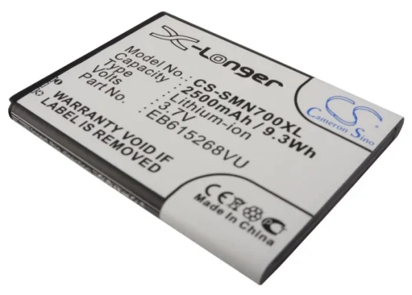 Samsung Galaxy Note, Galaxy Note LTE, GT-I9220, GT-I9228, GT-N7000 Series Replacement Battery 2500mAh / 9.25Wh - Image 5