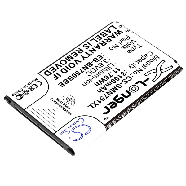 Samsung Galaxy Note 3 Mini, Galaxy Note 3 Neo, Galaxy Note 3 Neo Duos, Galaxy Note 3 Neo LTE, SM-N7502 Series Replacement Battery 3100mAh / 11.78Wh - Image 2