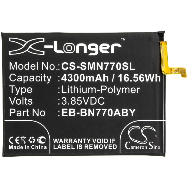 Samsung Galaxy Note 10 Lite, SM-N770F/DS, SM-N770F/DSM Series Replacement Battery 4300mAh / 16.56Wh