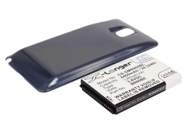 Samsung Galaxy Note 3, Galaxy Note III, SC-01F, SGH-N075, SM-N900 Series Replacement Battery 6400mAh / 24.32Wh - Image 2