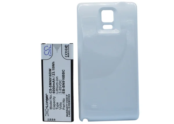 Samsung Galaxy Note 4 ( China Mobile ), SM-N9100, SM-N9106W, SM-N9109W, SM-N910F Series Replacement Battery 6000mAh / 23.10Wh