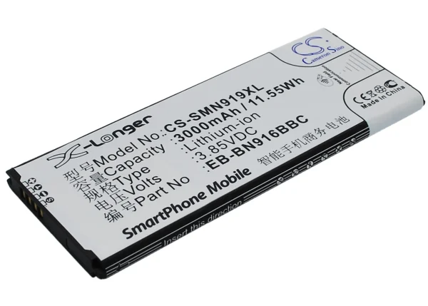 Samsung Galaxy Note 4 ( China Mobile ), SM-N9100, SM-N9106, SM-N9106W, SM-N9108 Series Replacement Battery 3000mAh / 11.55Wh - Image 3