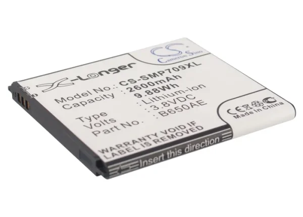 Samsung Galaxy Beam 2, Galaxy Mega 5.8, Galaxy Mega 5.8 Plus Duos, Galaxy Mega Duos, GT-G3858 Series Replacement Battery 2600mAh/9.88Wh - Image 3