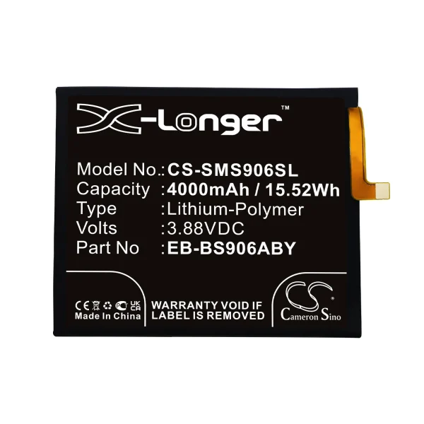 Samsung Galaxy S22 Plus 5G, Galaxy S22+ 5G, SM-S9060, SM-S906B, SM-S906B/DS Series Replacement Battery 4000mAh / 15.52Wh