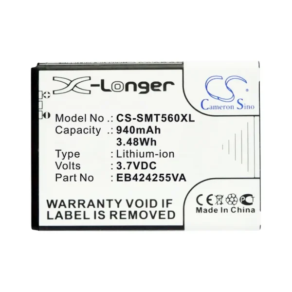 Samsung Ch, Character R640, Chat 335, Comment R380, Corby II Series Replacement Battery 940mAh / 3.48Wh