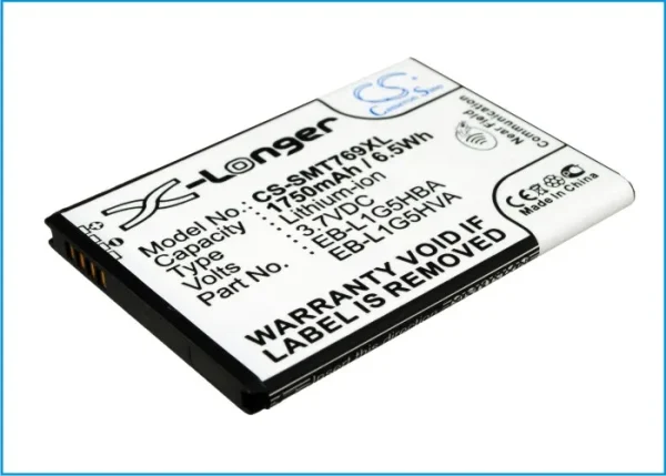 Samsung Exhilarate, Galaxy S Blaze 4G, SGH-i577, SGH-T769, Series Replacement Battery 1750mAh/6.5Wh - Image 5