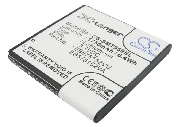 Samsung Captivate Glide, Captivate I897, Cetus, Cetus i917, Cetus SGH-i917 Series Replacement Battery 1750mAh / 6.48Wh - Image 3