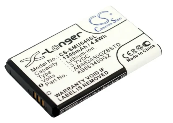 Samsung Convoy, Convoy 2, Convoy 3, Convoy U640, Convoy2 U660 Series Replacement Battery 1300mAh/4.81Wh